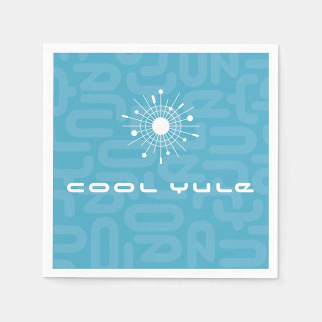 Modet "Mid Century Modern Atomic Sputnik Snowflake Pappersservett (Framsidan)