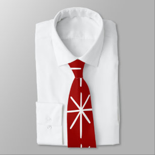 Modet MidCentury Red Snowflake, fet julstjärna Slips