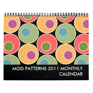 Modet mönstrar 2011 månadstidningkalendern - med kalender