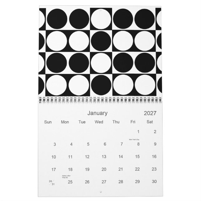 Modet mönstrar 2011 månadstidningkalendern - medel kalender (Jan 2027)