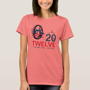 Modet Obama 2012 ja gjorde vi igen RingerT-tröja T Shirt
