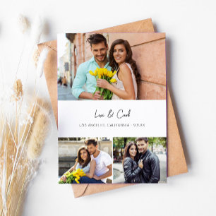 MODET Para Photo Trio H Spara datum - litet Inbjudningar