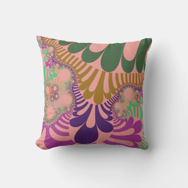 Modet Peach Rainbow Kudde (Framsida)