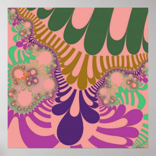 Modet Peach Rainbow Poster