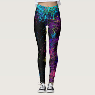 Modet Podge Colorful Grungy-like med snygg och Rol Leggings