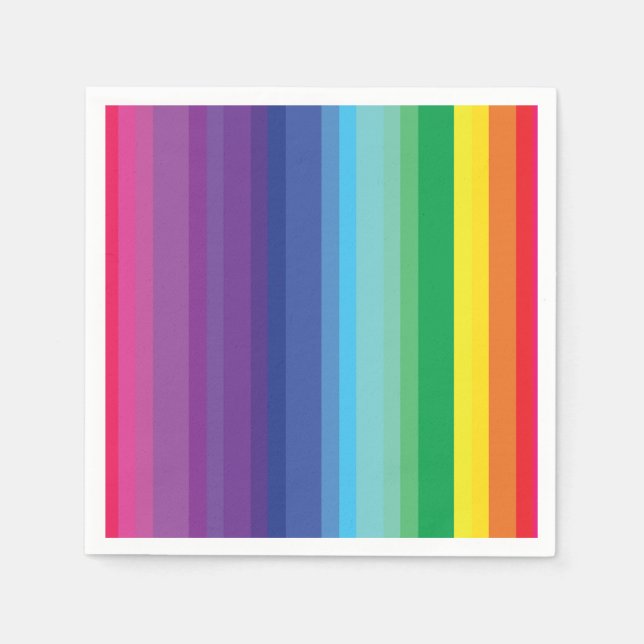 Modet Regnbåge färgämne 1:a födelsedagen Party Pappersservett (Framsidan)