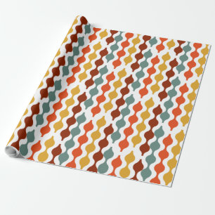 Modet Retro 1960:s Vintage Roligt Boho Bohemian Presentpapper