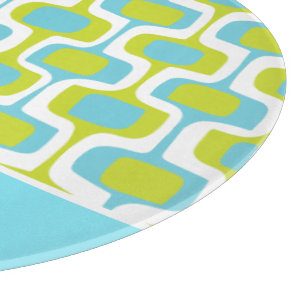Modet Retro Patter för Aqua Lime White Mid Century