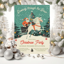 Modet Retro Santa's Sleigh rider jul Party