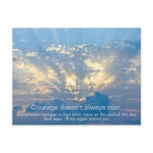 Modet roar inte alltid - Sprickcitat