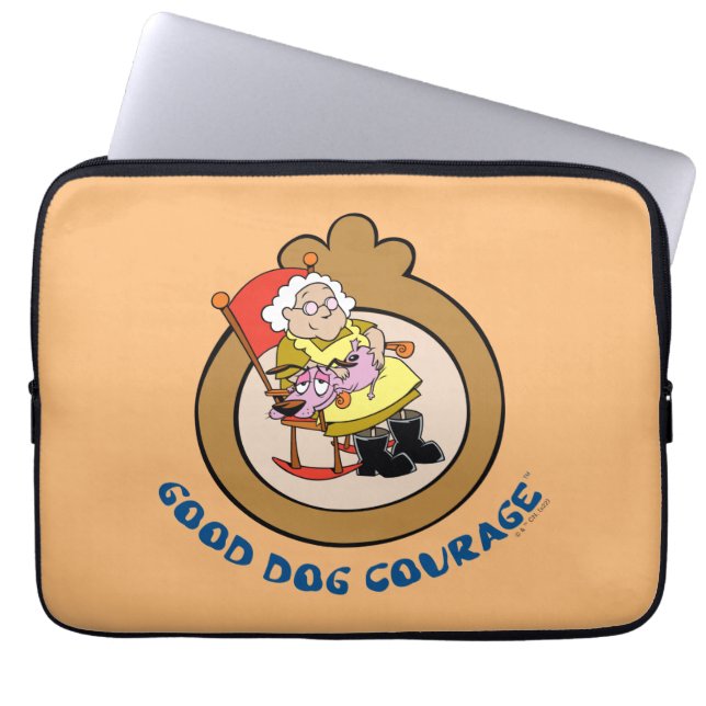 Modet till den fega Hund | Bra Hund Courage Laptop Fodral (Framsidan)