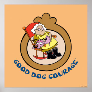 Modet till den fega Hund Bra Hund Courage Poster