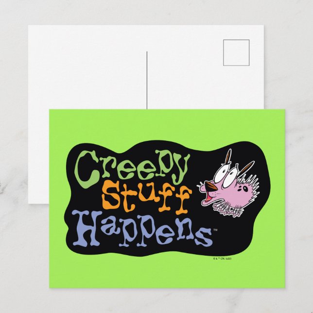 Modet till den fega Hund | Creepy Saker Happens Vykort (Fram/baksida)