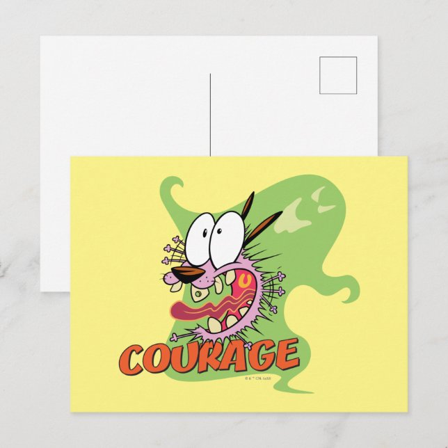 Modet till den fega Hund | Ghost Graphic Vykort (Fram/baksida)