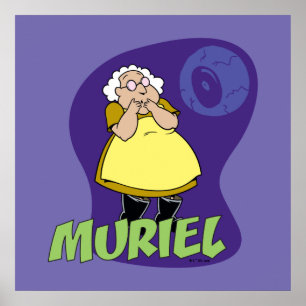 Modet till den fega Hund Murielgrafik Poster