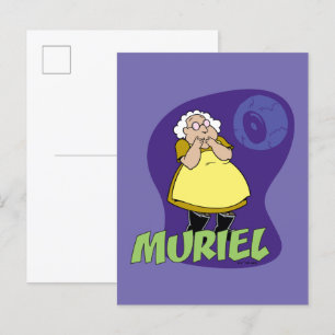 Modet till den fega Hund Murielgrafik Vykort
