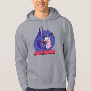 Modet till den fega Hund   Skugggrafik Hoodie