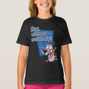 Modet till den fega Hund Var är alla? T Shirt