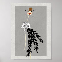 Modeteckning konstaffisch haute couture