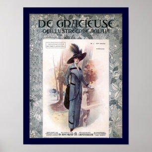 Modetidskriften för KRW 1907 täcker Poster