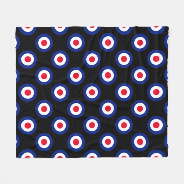 MODETS mål Roundel på Checkers Fleecefilt (Framsidan (Horisontell))