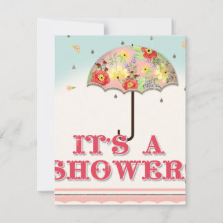 Modets moderna Blommigt Ranunculus Umbrella Baby S Inbjudningar
