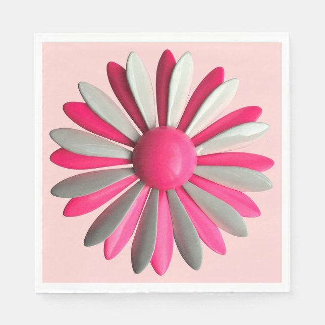 MODETS ROSA 60-årsjubileum - Blommigt Vår sommartr Pappersservett (Framsidan)