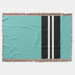 modets strimlade mynta grönt filt