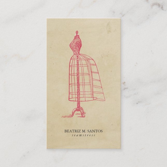 Modevintageklänningen bildar kalla totalt enkla visitkort (Framsida)