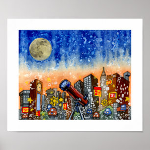 Modge stad - Clocklands - 12 x 10 Poster