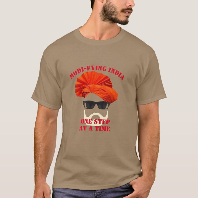 Modi Indien Narendra Modi Indien är stolt T Shirt (Framsida)