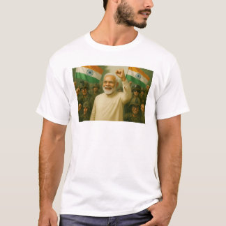 Modi leder Indien med styrka T Shirt