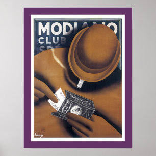 Modiano cigarettpapperannonsering poster