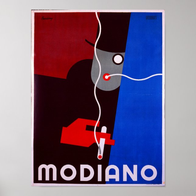 Modiano - Vintage Cigarette Advertising Poster (Framsidan)