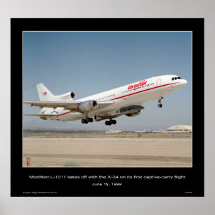 Modifierad L-1011 startar med X-34 Poster