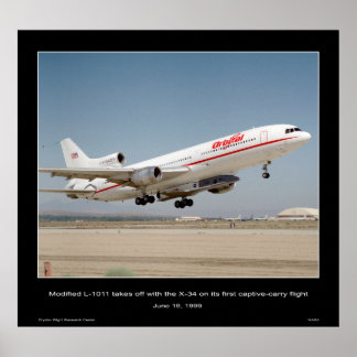 Modifierad L-1011 startar med X-34 Poster