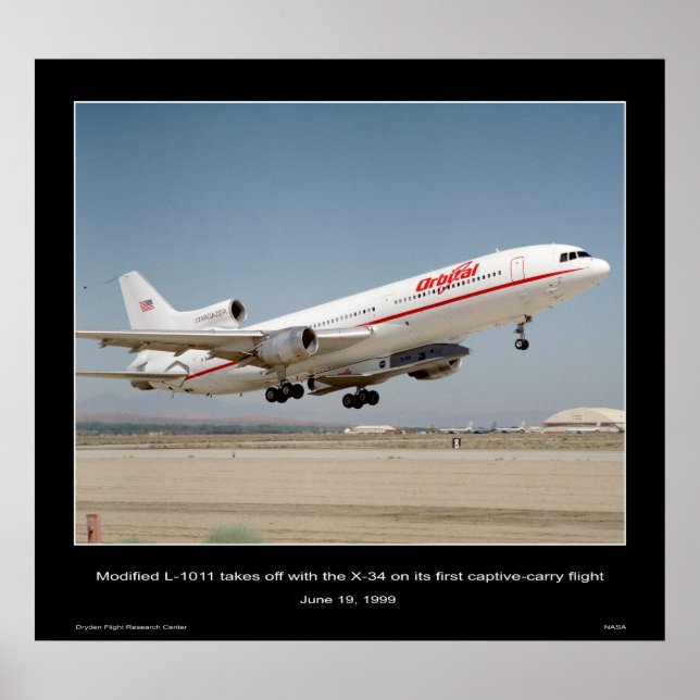 Modifierad L-1011 startar med X-34 Poster (Framsidan)