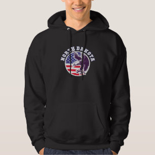 Modig amerikansk patriot Veteran Eagle Hoodie