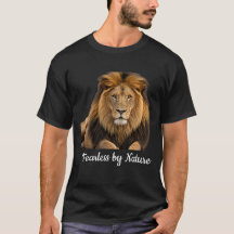 Modig av naturen Lejon Grafisk T-Shirt | Kraftfull