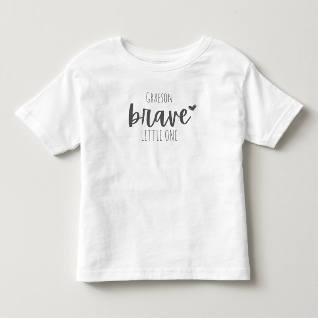 modig barncancer. Anpassningsbar Småbarn T-Shirt (Framsida)