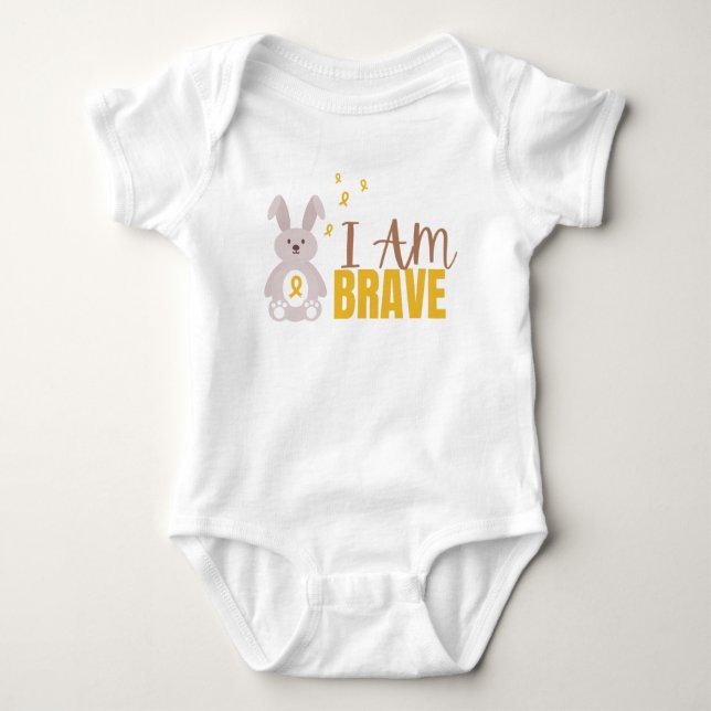 modig barncancer. Baby Bodykostymer One-biet T Shirt (Framsida)