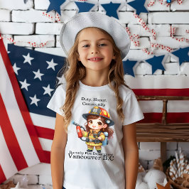 Modig brandman i ljusstyrda redskap t shirt