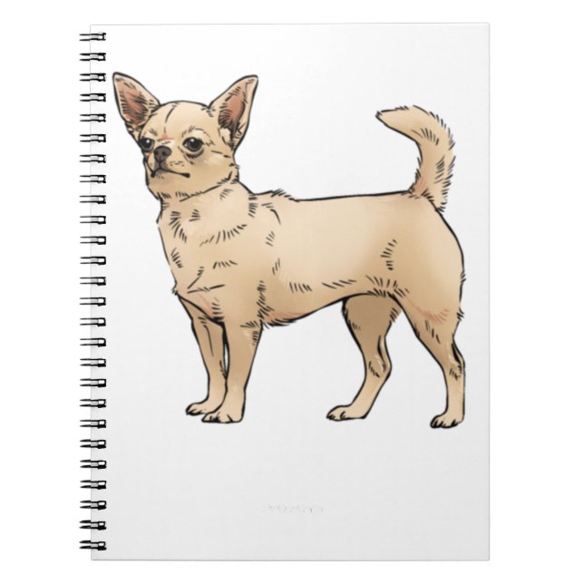 Modig Chihuahua Blue Anteckningsbok (Framsidan)