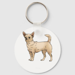 Modig Chihuahua Blue Nyckelring