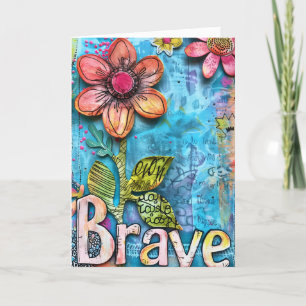 *~**~ MODIG Doodle Art Colorful Whimsical Flower Tack Kort