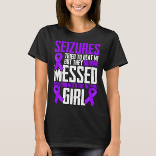 Modig Girl Epilepsy Warrior som säger Epilepsy Awa T Shirt