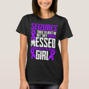Modig Girl Epilepsy Warrior som säger Epilepsy Awa T Shirt