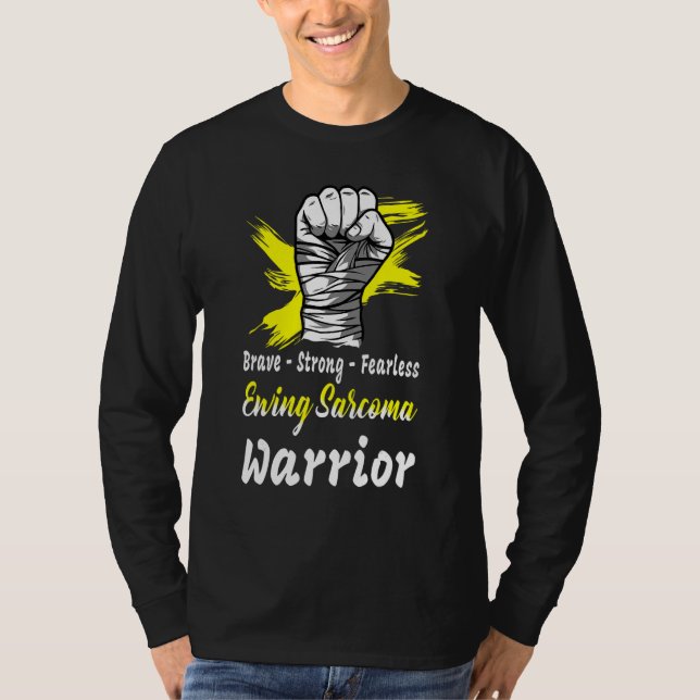 Modig Gult utan stark fruktlös Ewing Sarcoma Warri T Shirt (Framsida)