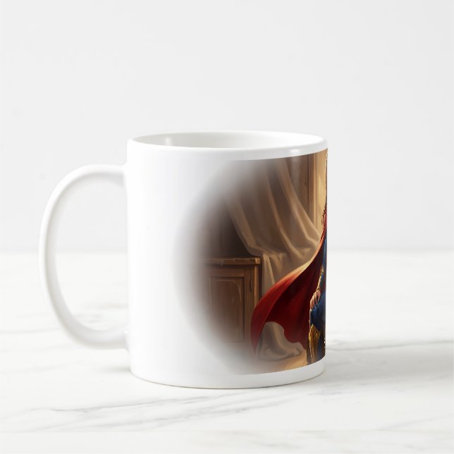 Modig hjältinna som står stolt Design Mugg (Vänster)