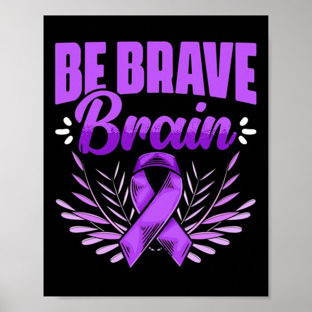 Modig hjärna - Epilepsi Survivor Epilepsy Awarenes Poster (Framsidan)